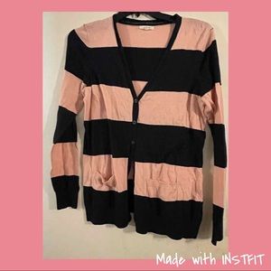 Pink & Navy Blue Cardigan